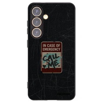 Picasee silikónový čierny obal pre Samsung Galaxy S24 S921B 5G - EMERGENCY