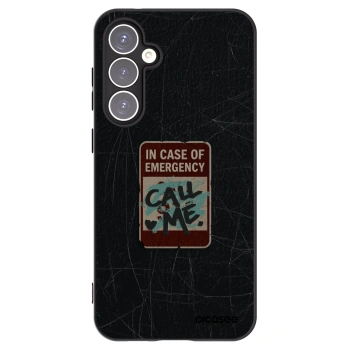 Picasee silikónový čierny obal pre Samsung Galaxy S23 FE S711B - EMERGENCY