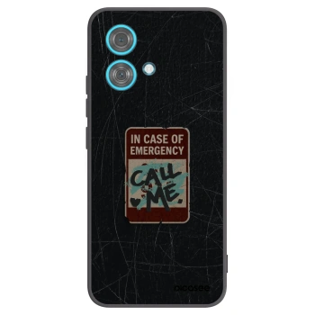 Picasee silikónový čierny obal pre Motorola Edge 40 Neo - EMERGENCY