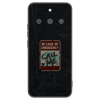 Picasee silikónový čierny obal pre Realme 11 Pro+ - EMERGENCY