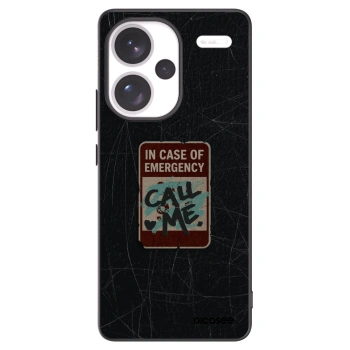 Picasee silikónový čierny obal pre Xiaomi Redmi Note 13 Pro+ 5G - EMERGENCY