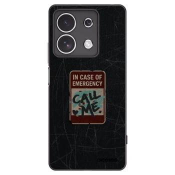 Picasee silikónový čierny obal pre Xiaomi Redmi Note 13 4G - EMERGENCY