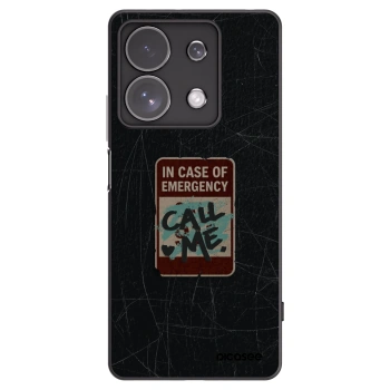 Picasee silikónový čierny obal pre Xiaomi Redmi Note 13 Pro 4G - EMERGENCY
