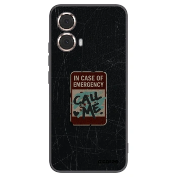 Picasee silikónový čierny obal pre Motorola Moto G85 - EMERGENCY