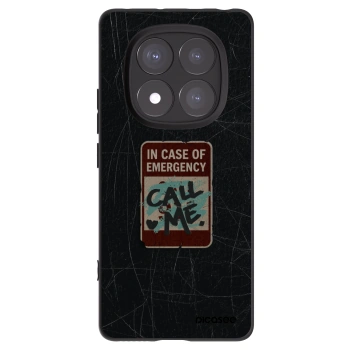 Picasee silikónový čierny obal pre Xiaomi Redmi Note 14 Pro 5G - EMERGENCY