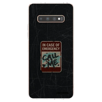 Picasee silikónový prehľadný obal pre Samsung Galaxy S10 Plus G975 - EMERGENCY
