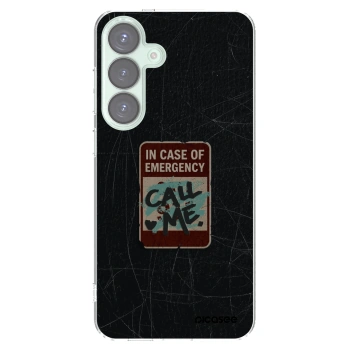 Picasee silikónový prehľadný obal pre Samsung Galaxy S25+ 5G - EMERGENCY