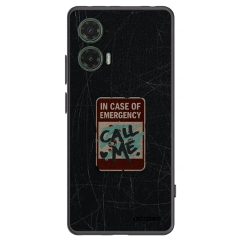 Picasee silikónový čierny obal pre Motorola Moto G35 5G - EMERGENCY