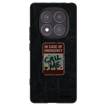 Picasee silikónový čierny obal pre Xiaomi Redmi Note 14 Pro 4G - EMERGENCY