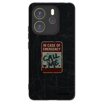 Picasee silikónový čierny obal pre Xiaomi Redmi Note 14 4G - EMERGENCY