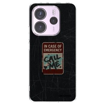 Picasee silikónový prehľadný obal pre Xiaomi Redmi Note 14 4G - EMERGENCY