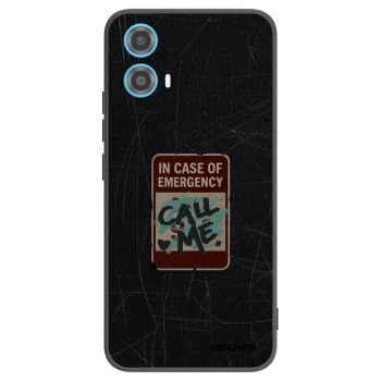 Picasee silikónový čierny obal pre Motorola Moto G34 5G - EMERGENCY