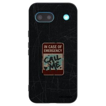 Picasee silikónový čierny obal pre Google Pixel 8a - EMERGENCY