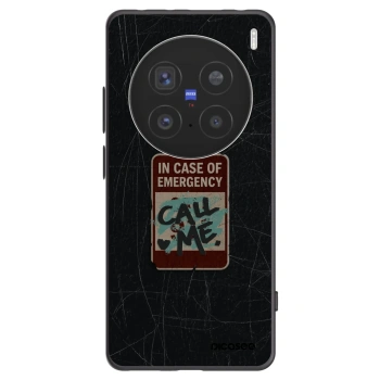Picasee silikónový čierny obal pre Vivo X200 Pro - EMERGENCY