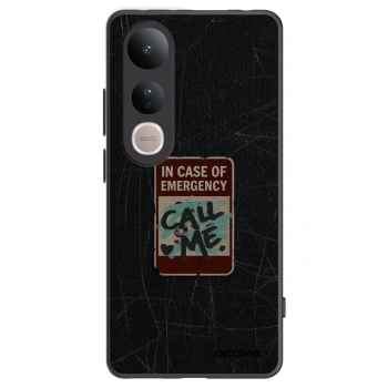 Picasee silikónový čierny obal pre Vivo V50 Lite 5G - EMERGENCY
