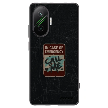 Picasee silikónový čierny obal pre Xiaomi Poco F7 Pro 5G - EMERGENCY