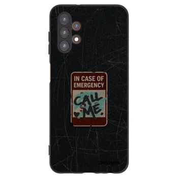 Picasee silikónový čierny obal pre Samsung Galaxy A13 5G - EMERGENCY