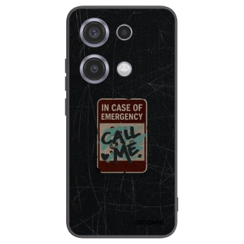 Picasee silikónový čierny obal pre Xiaomi Redmi Note 14S - EMERGENCY