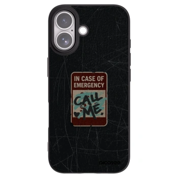 Picasee silikónový čierny obal pre Apple iPhone 17 - EMERGENCY