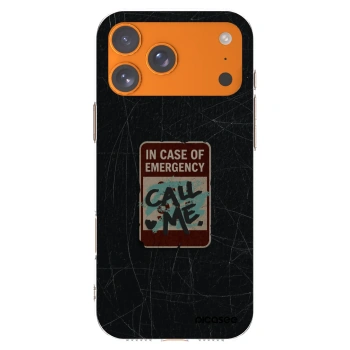Picasee silikónový prehľadný obal pre Apple iPhone 17 Pro Max - EMERGENCY