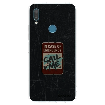 Picasee silikónový prehľadný obal pre Huawei Y6 2019 - EMERGENCY