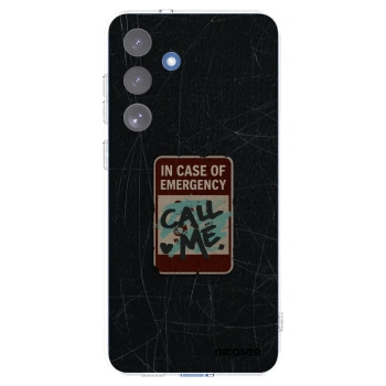 Picasee silikónový prehľadný obal pre Samsung Galaxy S25 FE 5G - EMERGENCY