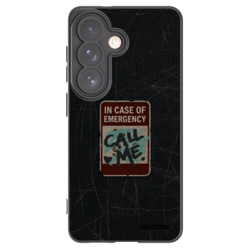 Picasee silikónový čierny obal pre Samsung Galaxy S26 - EMERGENCY