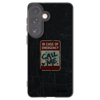 Picasee silikónový čierny obal pre Samsung Galaxy S26+ - EMERGENCY