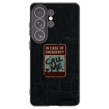 Picasee silikónový čierny obal pre Samsung Galaxy S26 Ultra - EMERGENCY