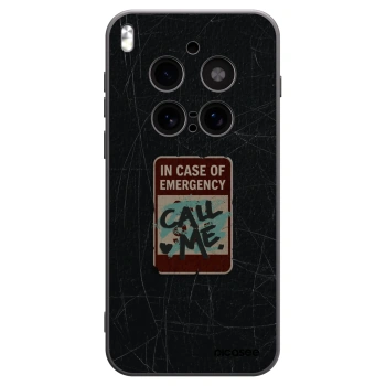 Picasee silikónový čierny obal pre Vivo X300 Pro - EMERGENCY