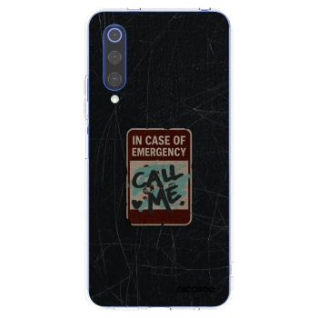 Picasee silikónový prehľadný obal pre Xiaomi Mi 9 SE - EMERGENCY