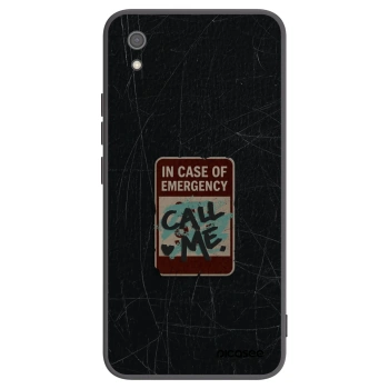 Picasee silikónový čierny obal pre Xiaomi Redmi 7A - EMERGENCY