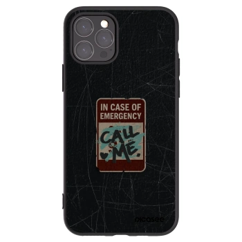 Picasee silikónový čierny obal pre Apple iPhone 11 Pro - EMERGENCY