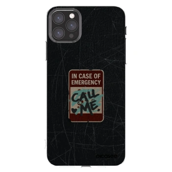Picasee silikónový prehľadný obal pre Apple iPhone 11 Pro Max - EMERGENCY