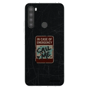 Picasee silikónový prehľadný obal pre Xiaomi Redmi Note 8 - EMERGENCY