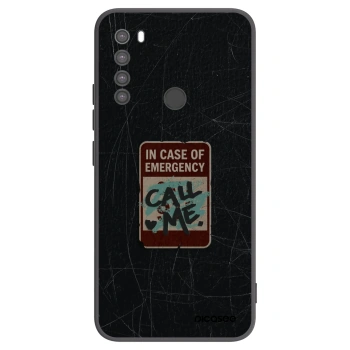 Picasee silikónový čierny obal pre Xiaomi Redmi Note 8 - EMERGENCY