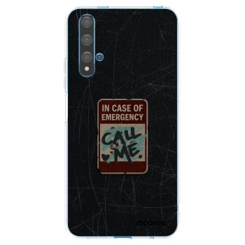 Picasee silikónový prehľadný obal pre Huawei Nova 5T - EMERGENCY