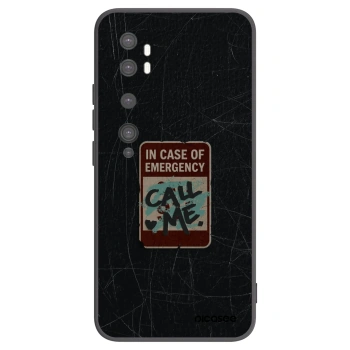 Picasee silikónový čierny obal pre Xiaomi Mi Note 10 (Pro) - EMERGENCY