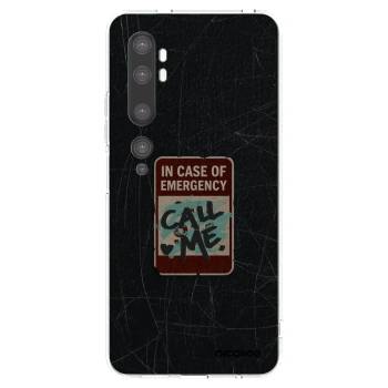 Picasee silikónový prehľadný obal pre Xiaomi Mi Note 10 (Pro) - EMERGENCY