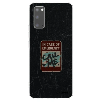 Picasee silikónový prehľadný obal pre Samsung Galaxy S20 G980F - EMERGENCY