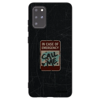 Picasee silikónový čierny obal pre Samsung Galaxy S20+ G985F - EMERGENCY