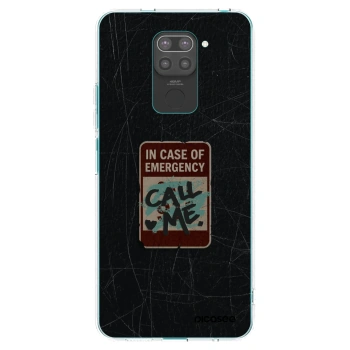 Picasee silikónový čierny obal pre Xiaomi Redmi Note 9 - EMERGENCY