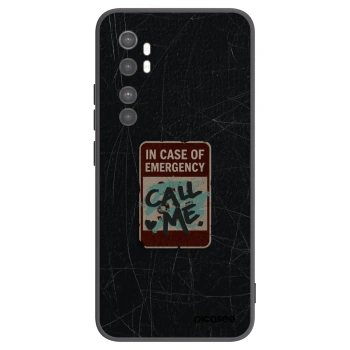 Picasee silikónový čierny obal pre Xiaomi Mi Note 10 Lite - EMERGENCY