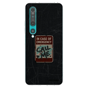 Picasee silikónový prehľadný obal pre Xiaomi Mi 10 - EMERGENCY