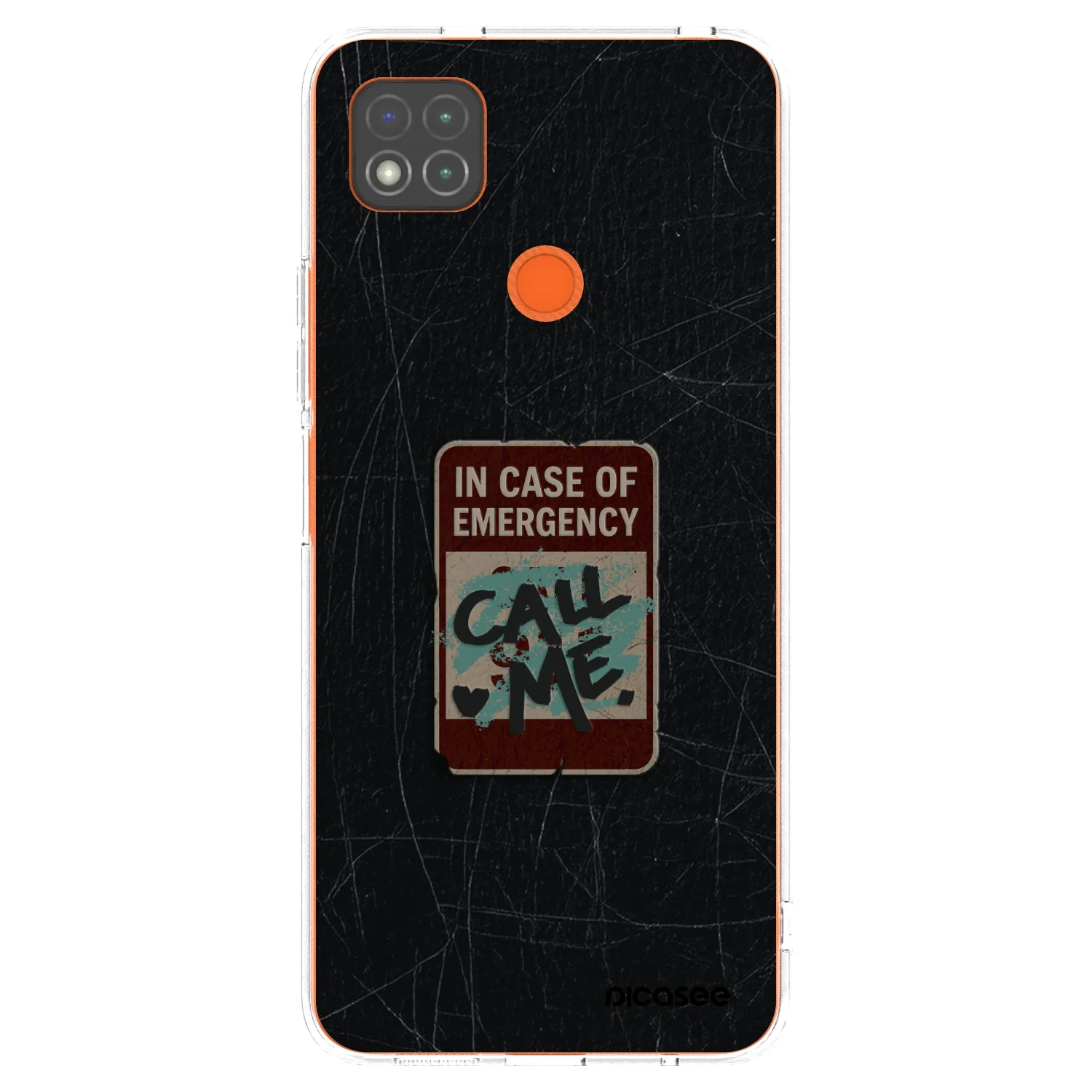 Picasee silikónový prehľadný obal pre Xiaomi Redmi 9C - EMERGENCY