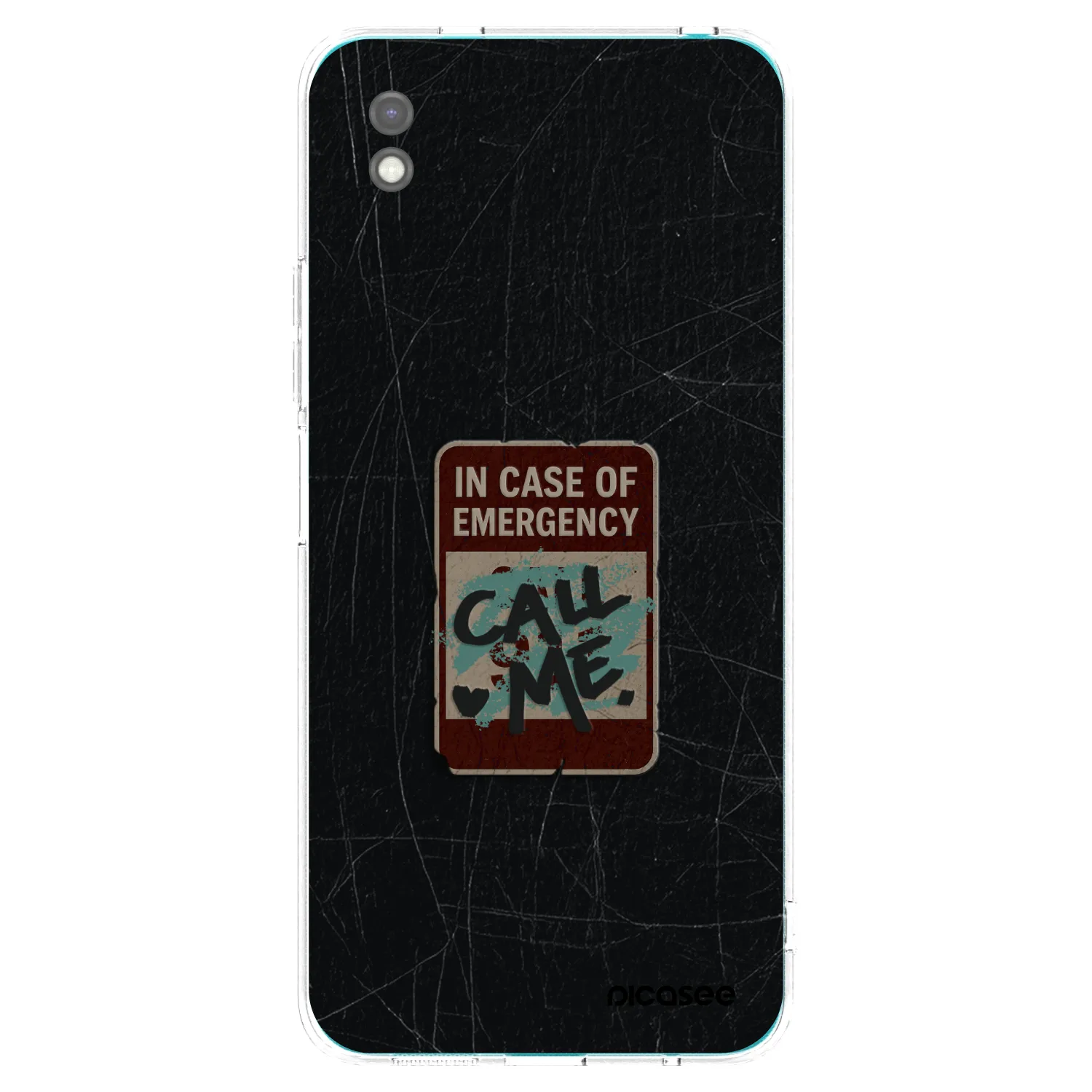 Picasee silikónový čierny obal pre Xiaomi Redmi 9A - EMERGENCY