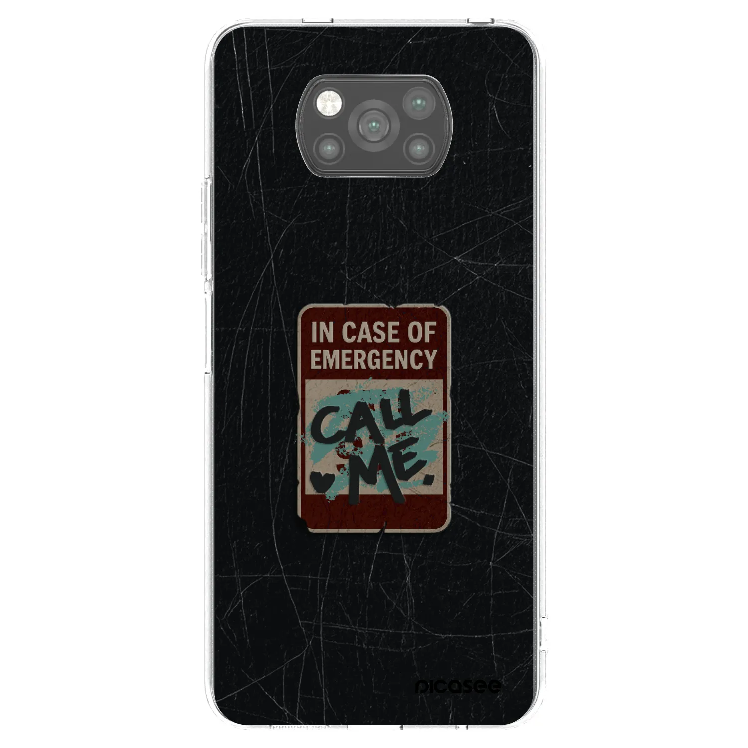 Picasee silikónový čierny obal pre Xiaomi Poco X3 - EMERGENCY