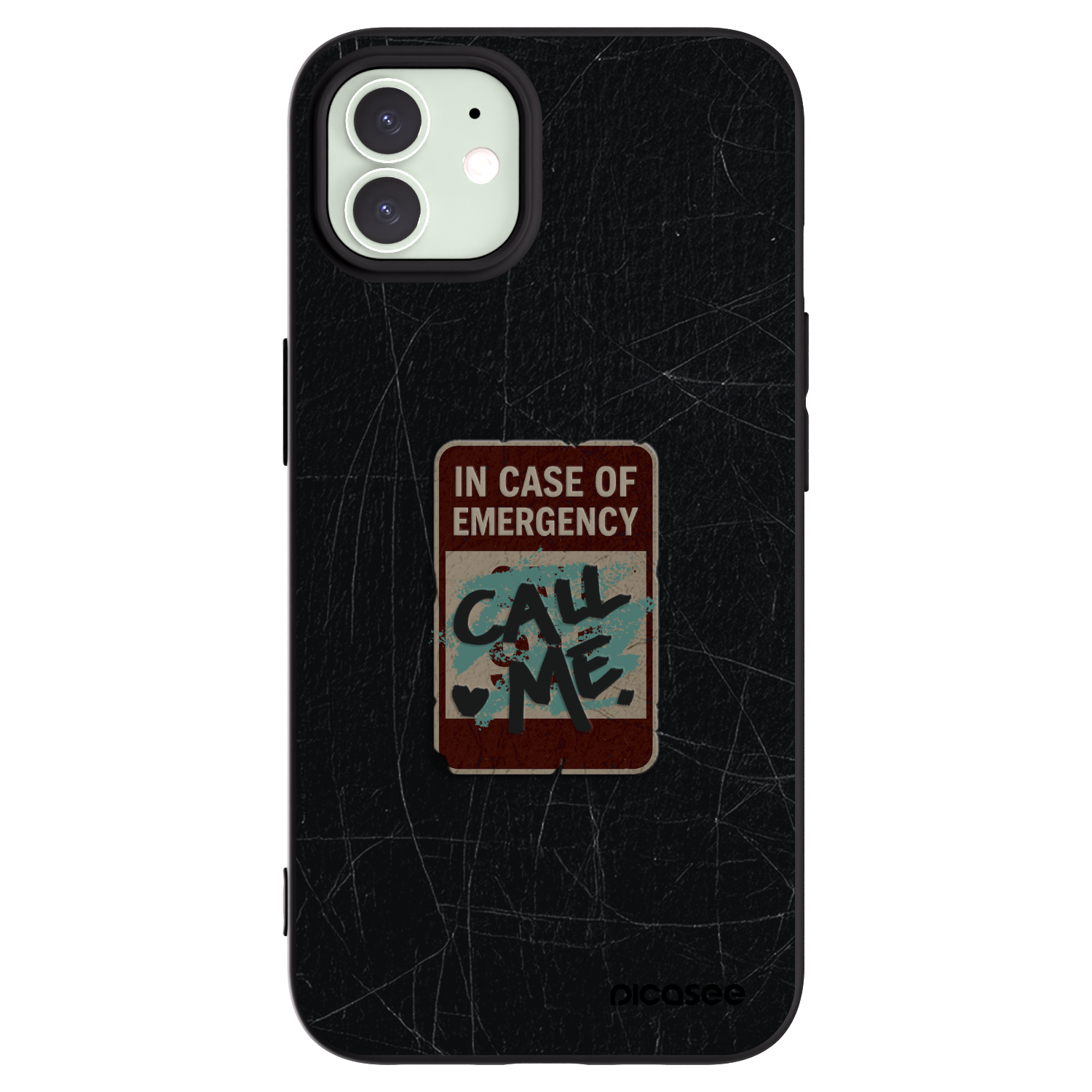 Picasee silikónový čierny obal pre Apple iPhone 12 Pro - EMERGENCY