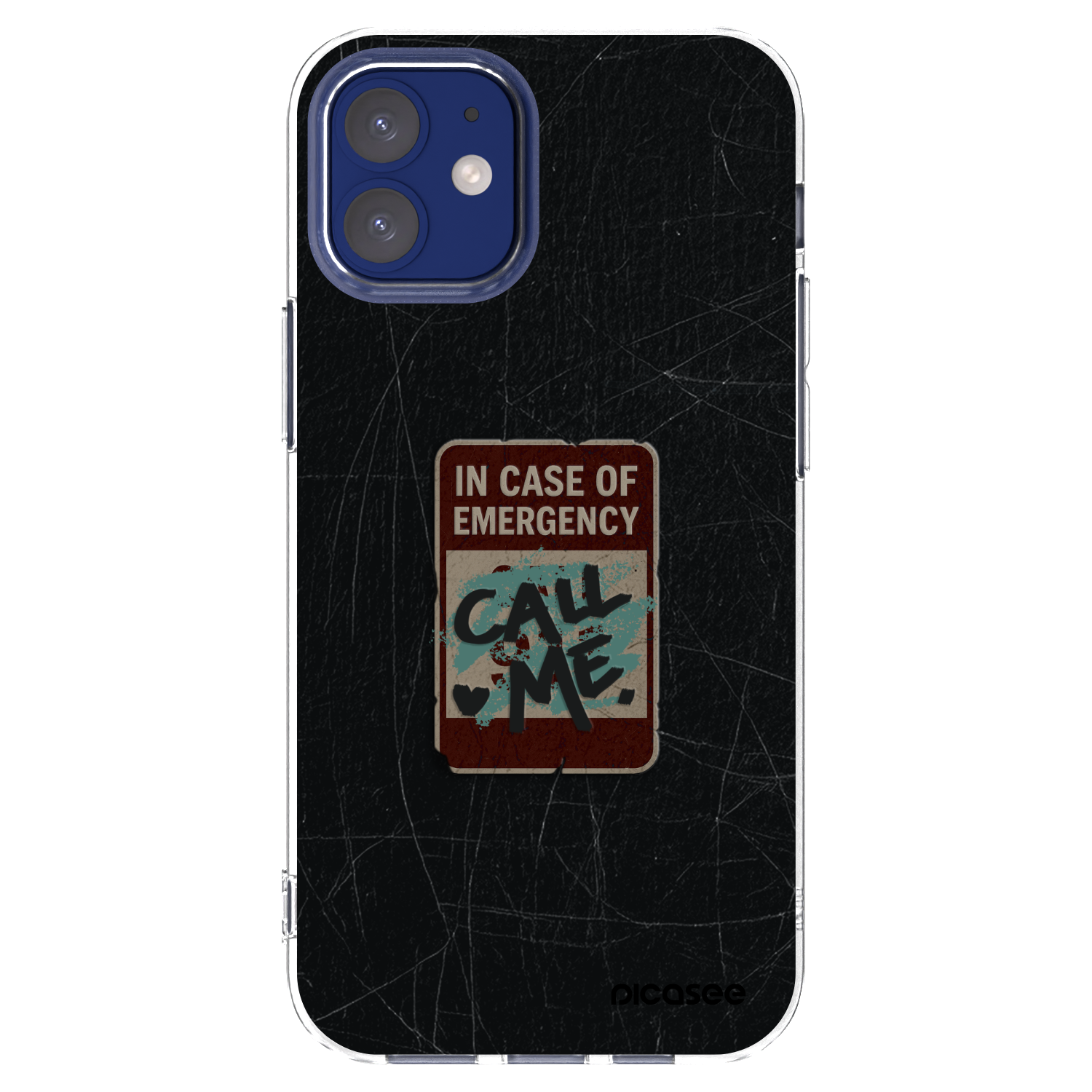 Picasee silikónový prehľadný obal pre Apple iPhone 12 mini - EMERGENCY
