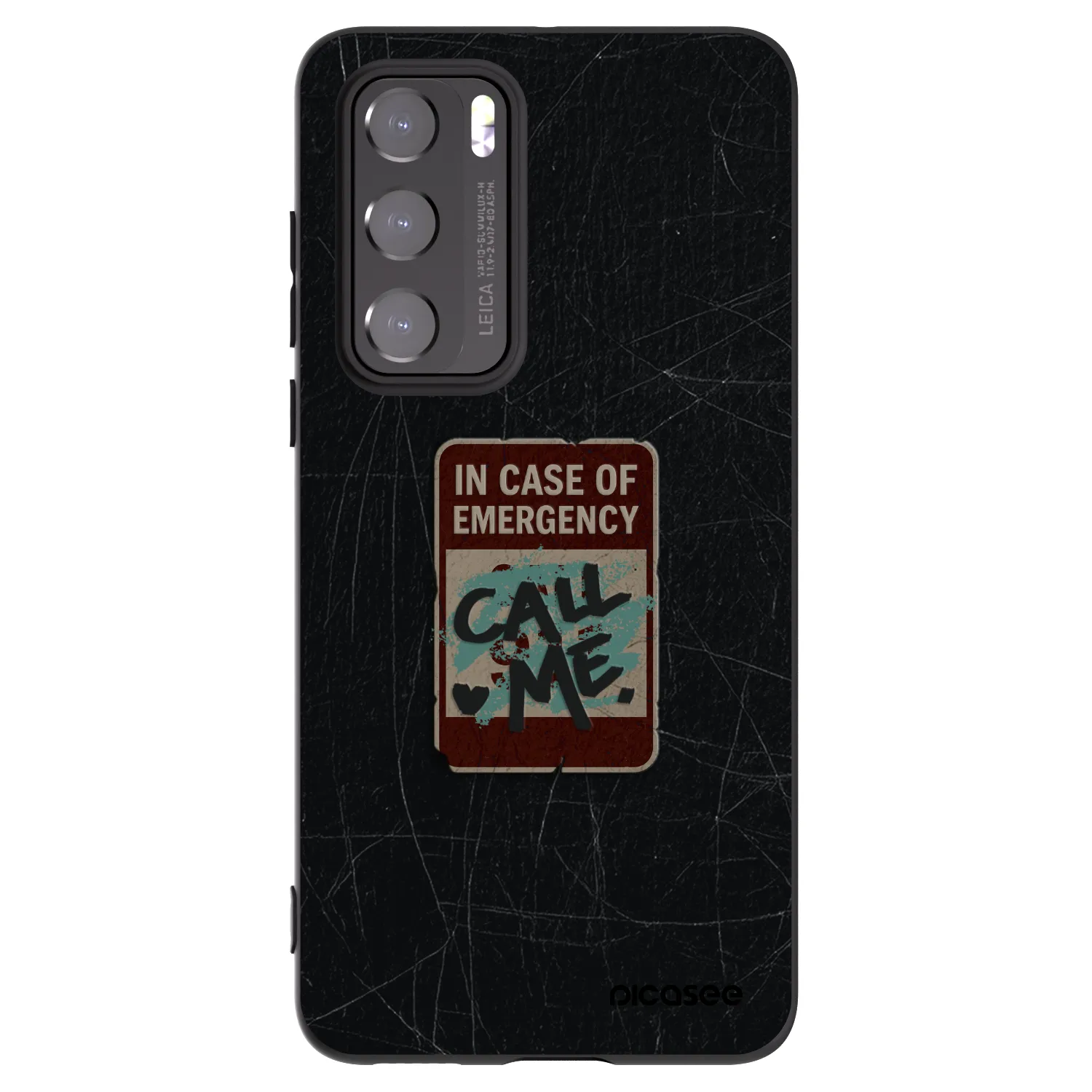 Picasee silikónový čierny obal pre Huawei P40 - EMERGENCY